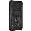 Xiaomi Redmi Note 9 4G Uyumlu Kılıf Pars Lens Yüzüklü Silikon - Siyah