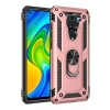 Xiaomi Redmi Note 9 Uyumlu Kılıf Sofya Yüzüklü Silikon Kapak - Rose