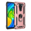 Xiaomi Redmi Note 9 Uyumlu Kılıf Sofya Yüzüklü Silikon Kapak - Rose