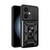 Vivo Y27 Kılıf Pars Lens Yüzüklü Silikon - Siyah