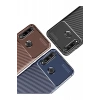 Huawei Y6P Kılıf Auto Focus Karbon Kapak - Siyah