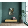 Yeşil Mavi Gold Soyut Kanvas Tablo 70x100cm