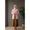 Yumoş Ponpon Bağlamalı Yelek - Pudra