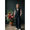 Yumoş Ponpon Düğmeli Yelek - Siyah