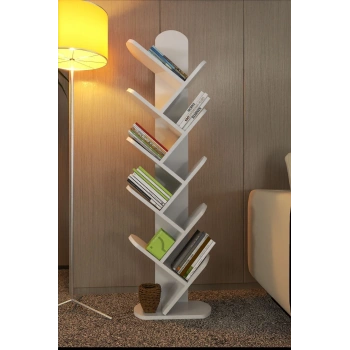 10 Raflı Kitaplık Beyaz