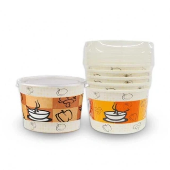 1018 Karton Kase Kapaklı 16oz 5li