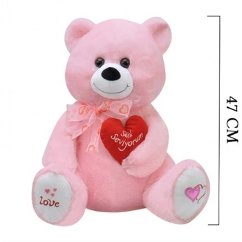 1030 YUMOŞ AYI 47 CM PEMBE PELUŞ