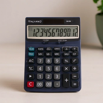 12 Haneli Hesap Makinesi - 100 İşlem Geri Çağırma