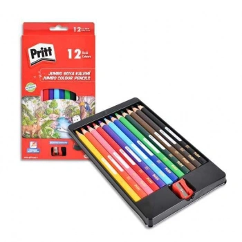 12 Renk   Kuru Boya 1 Adet