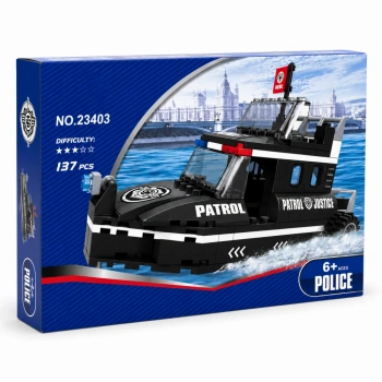 23403 POLİS SETİ 133 PARÇA MİNİ  POLİS BOTU