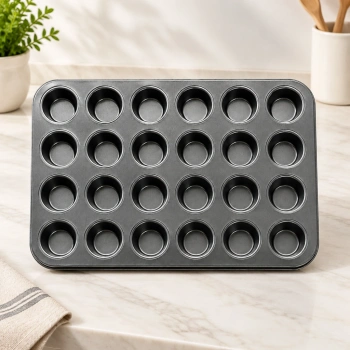 24 Bölmeli Metal Muffin Kek Kalıbı