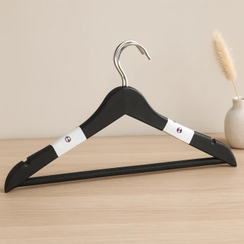 3lü Sert Plastik Elbise Askısı (Metal Başlı)