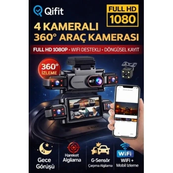 360° WiFi Quad Araç Kamerası