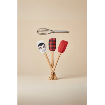 4?lü Silikon Spatula ve Çırpıcı Seti Karışık Renk