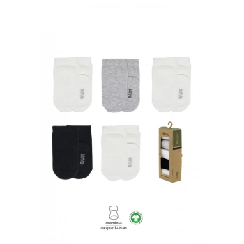 5li Penye Soket Kutulu Basic Çorap 10131 Gri