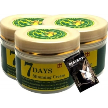 7 Days Ginger 3 Adet Adet Miracle Slimming Cream Kremi 100 ml + 1 Adet Jel Hediyeli
