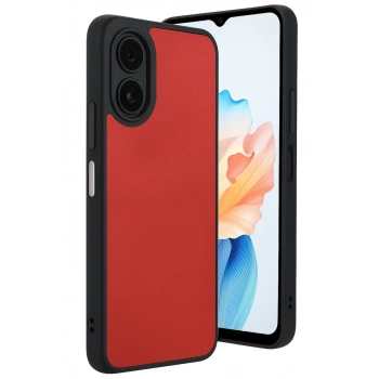 Oppo A38 Kılıf Aras Deri Kapak - Kırmızı