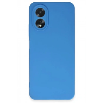 Oppo A38 Kılıf First Silikon - Mavi