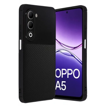 Oppo A5 4G Auto Focus Karbon Kapak - Siyah