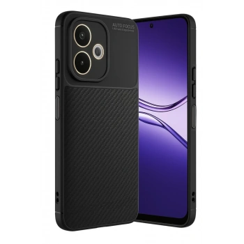 Oppo A5 Pro 4G Kılıf Auto Focus Karbon Kapak - Siyah