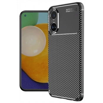 Oppo A60 Kılıf Auto Focus Karbon Kapak - Siyah