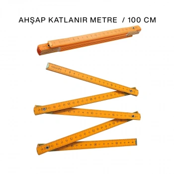 Ahşap Katlanır Metre 1 m