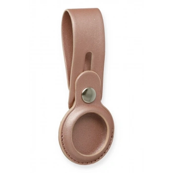 Airtag Askılı Deri Kılıf - Rose Gold