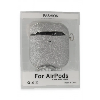 Apple Airpods 2 (2.nesil) Spell Simli Kılıf - Gümüş
