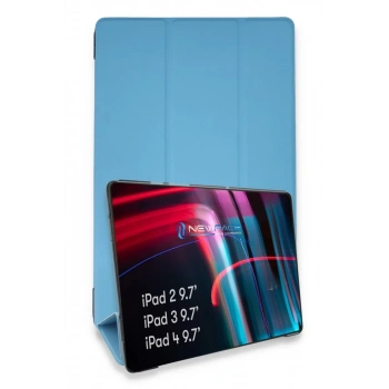 Apple iPad 4 9.7 Kılıf Tablet Smart Kılıf - Mavi