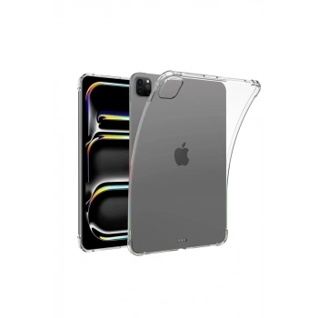 Apple iPad Pro 11 (2024) Kılıf Anti Shock Tablet Silikon - Şeffaf
