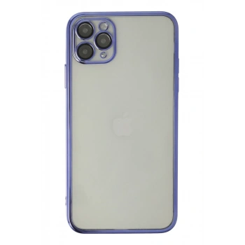Apple iPhone 11 Pro Max Uyumlu Kılıf Lensli Silikon - Mor