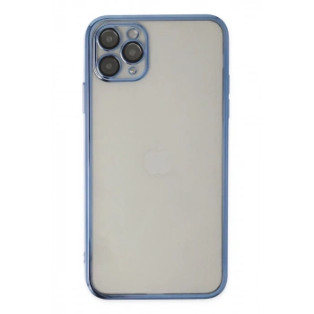 Apple iPhone 11 Pro Uyumlu Kılıf Lensli Silikon - Açık Mavi