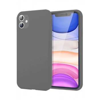 Apple iPhone 11 Uyumlu Kılıf First Silikon - Gri