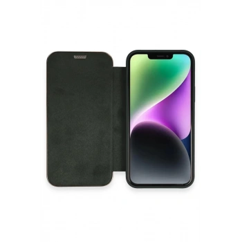 Apple iPhone 12 Kılıf Dolpin Kapaklı - Koyu Yeşil