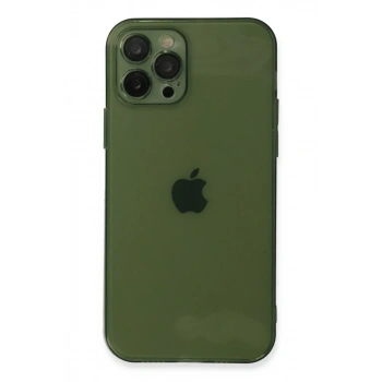 Apple iPhone 12 Pro Max Uyumlu Kılıf Fly Lens Silikon - Yeşil