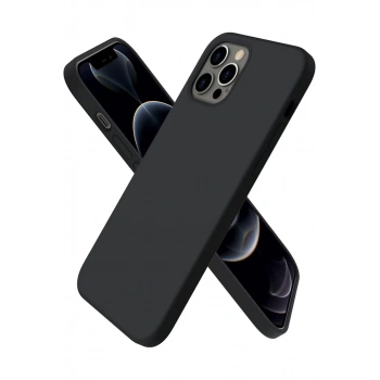 Apple iPhone 12 Pro Uyumlu Kılıf First Silikon - Siyah