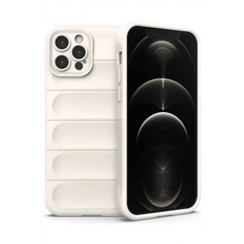 Apple iPhone 12 Pro Uyumlu Kılıf Optimum Silikon - Krem