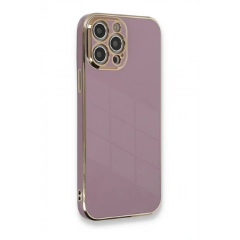 Apple iPhone 12 Pro Uyumlu Kılıf Volet Silikon - Mor