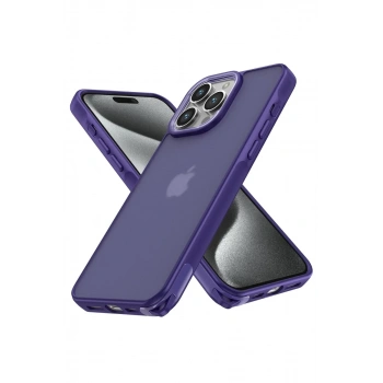 Apple iPhone 13 Pro Max Uyumlu Kılıf Elegant Kapak - Derin Mor