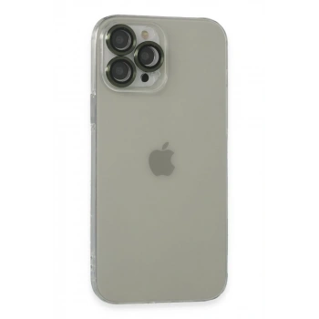 Apple iPhone 13 Pro Max Uyumlu Kılıf Luko Lens Silikon - Yeşil