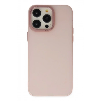 Apple iPhone 13 Pro Max Uyumlu Kılıf Modos Metal Kapak - Pembe