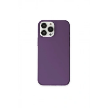 Apple iPhone 13 Pro Max Uyumlu Kılıf Pc Sert Şeffaf Kapak - Mor