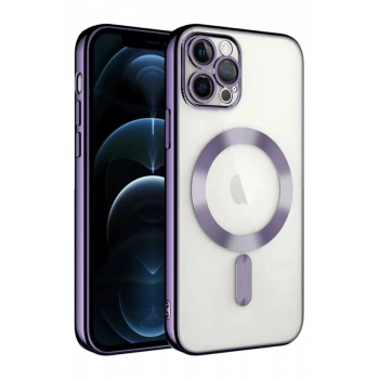 Apple iPhone 13 Pro Uyumlu Kılıf Kross Magneticsafe Kapak - Mor