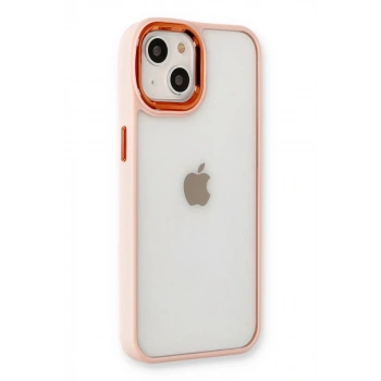 Apple iPhone 14 Plus Uyumlu Kılıf Dora Kapak - Pudra