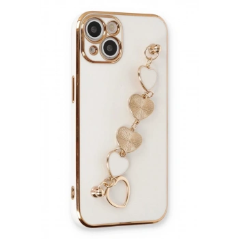 Apple iPhone 14 Plus Uyumlu Kılıf Esila Silikon - Beyaz