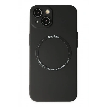Apple iPhone 14 Plus Uyumlu Kılıf Jack Magneticsafe Lens Silikon - Siyah