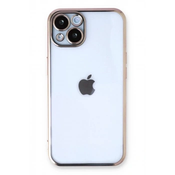Apple iPhone 14 Plus Uyumlu Kılıf Lensli Silikon - Gold