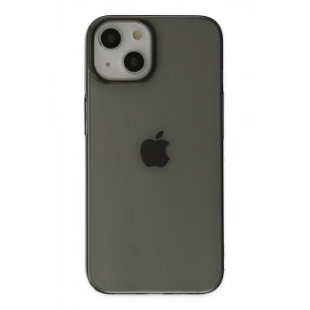 Apple iPhone 14 Plus Uyumlu Kılıf Pc Sert Şeffaf Kapak - Siyah
