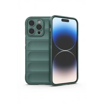 Apple iPhone 14 Pro Kılıf Optimum Silikon - Koyu Yeşil