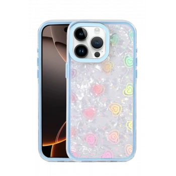 Apple iPhone 14 Pro Max Lumi Desenli Kapak - Mavi